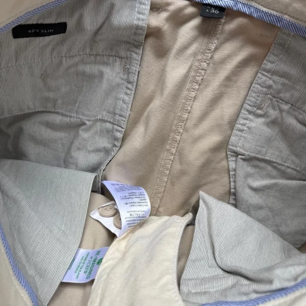 Jcrew Men's Cream and Tan Trousers